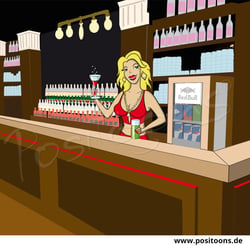 Illustration: An der Theke