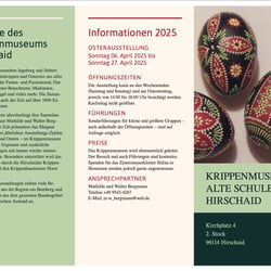 Flyer (Vorderseite) – Passionskrippen, Ostereier und Osterbräuche (2025)