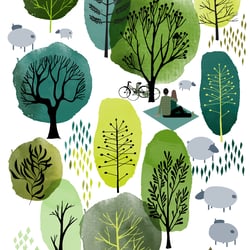 Summer landscape poster