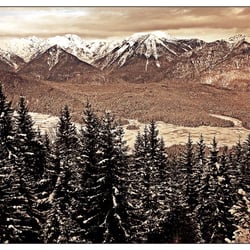 Winterlandschaft, nahe der Zugspitze
