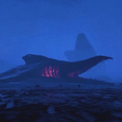 3D Szene – Größerer Fisch