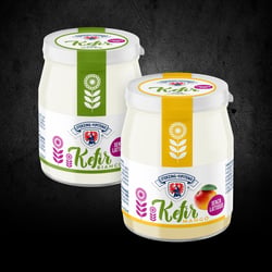 Kefir Joghurt im Glas 150 g – Etikett und Siegeletikett