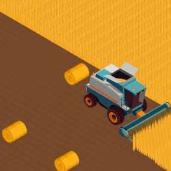 Smart Farming Projekt – E-Learning – Mähdrescher