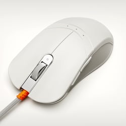 Gaming Maus Konzept – Off-White, Dreiviertel Vorne