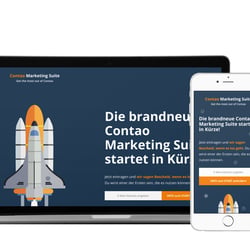 Landing-Page für Contao Marketing Suite Projekt zur Leadgenerierung.
