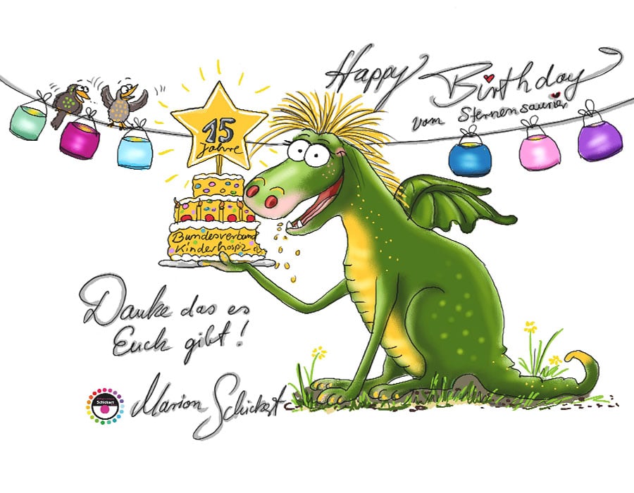 Jubiläum – 15 Jahre Bundesverband Kinderhospiz e.V. Illustration Botschafterin