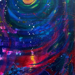 World Within. Acryl auf Leinwand