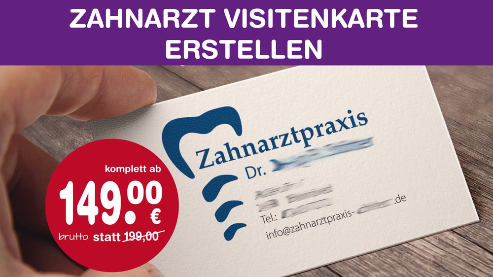 Zahnarzt Praxis Visitenkarten erstellen | Layout gestalten