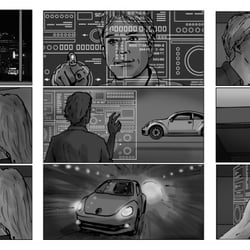 Storyboard digitale Illustrationstechnik