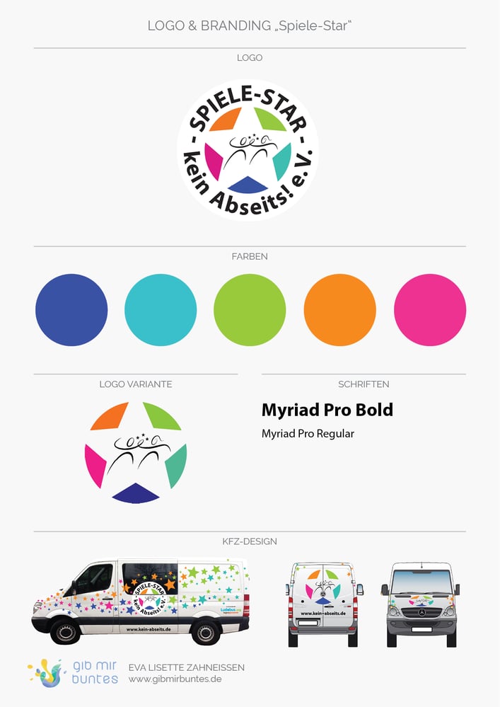 Logodesign & Branding für den „Spiele-Star“ von kein Abseits! e.V.