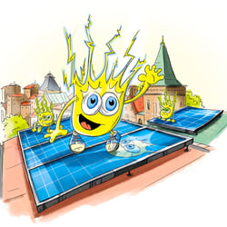 Eddie wird auf der Solaranlage geboren