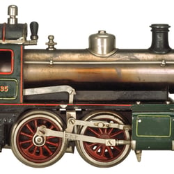 Spielzeuglokomotive freigestellt