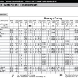 VGT Taschenfahrplan A5 – Innenseite