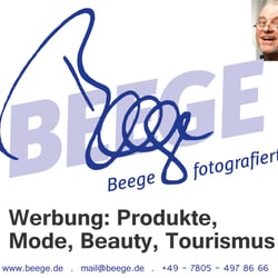 Beege fotografiert für die Werbung
