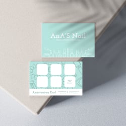 Visitenkarte und Sammelkarte in einem Design
