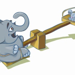 Elefant und Maus
