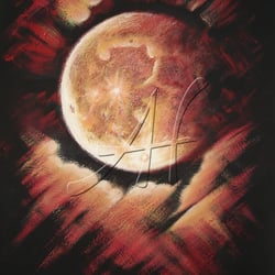 Blutmond, 40 × 60 cm