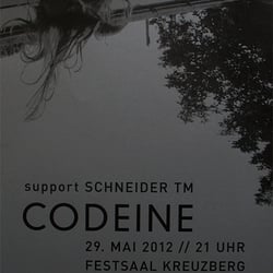 CODEINE Konzertposter (limitierte Siebdruckserie)