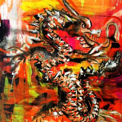 „Dragon“ | DIN A0 | Acryl | Wandschmuck | 2007