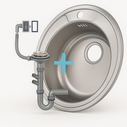 Runde Edelstahlspüle 48 cm – Moderne Kücheneinbauspüle