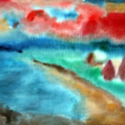 At the Coast – An der Küste 0607 – 41×30cm Aquarell