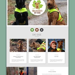 Webdesign – Waldschutz mit Hund