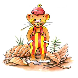 Max der Feldhamster aus dem Kinderbuch Max und die Riesenweihnachtsnuss