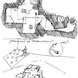 PATHFINDER Skizze. Digitale Bildmontage 1994