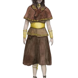 Bronzezeit, geschmückte Frau