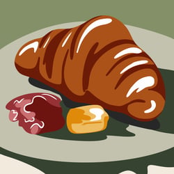 Flat Illustration Frühstück
