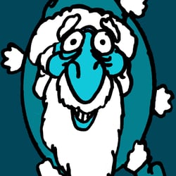 weihnachtsmann blau
