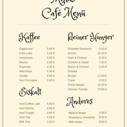 Café Menü