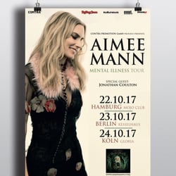 Plakatdesign „Aimee mann 2017“