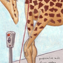 Buchprojekt „Die Giraffe“ zu einem Text von Axel Hacke Illustration / Layout / Umsetzung