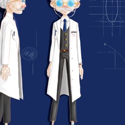 Charakterdesign Professor