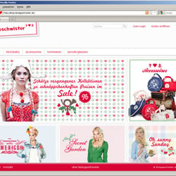 Konzeption & Design: blutsgeschwister onlineshop (bei Maria GmbH)