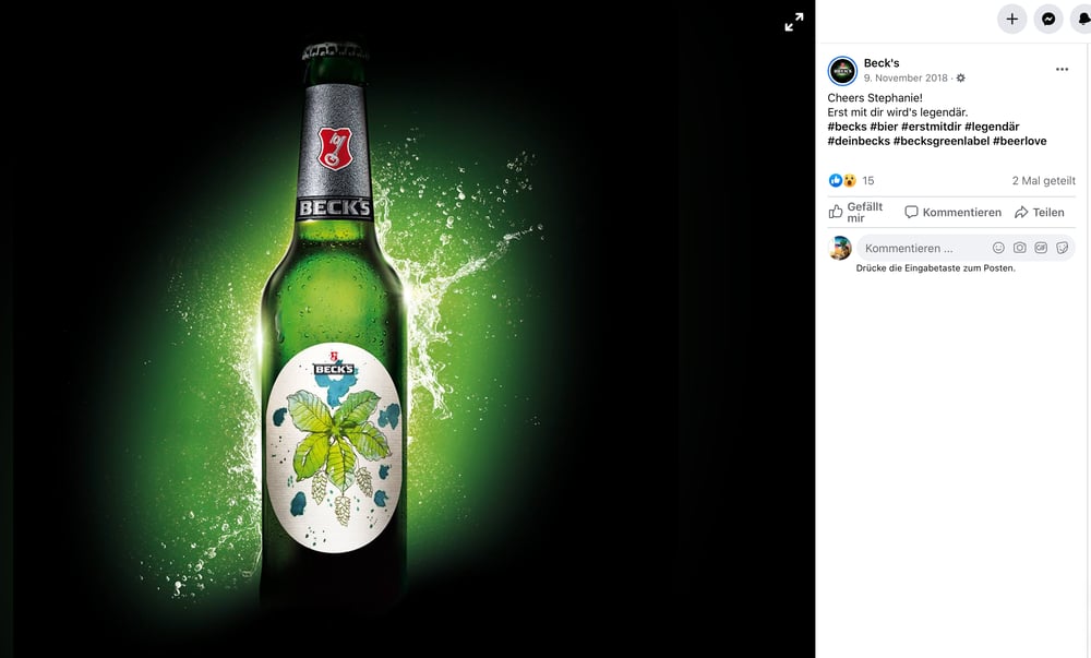 Becks Illustration, Gewinnerlabel, Hej Stephanie