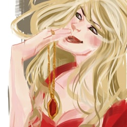 bathed in red