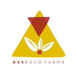 Logo-Weiterentwicklung für Desi Eco Farms, Devvrat Yoga zugehörig: u.a. Herstellung pflanzlicher Lebensmittel