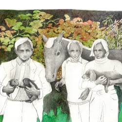familyportrait, 2012, Bleistift&Aquarell