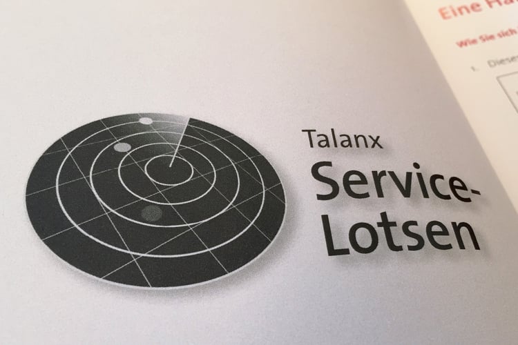 Aktionslogo »Talanx Service-Lotsen«