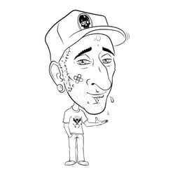 A friend of mine 5 (pencil and ink on carton, adobe illustrator)