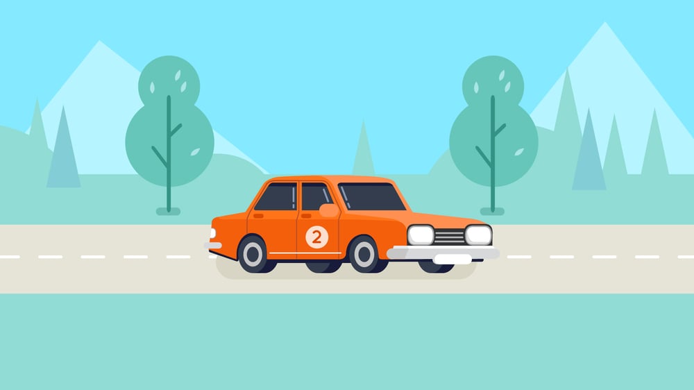 Auto auf Autobahn
