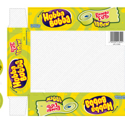 Hubba Bubba, Label und Tray, Reinzeichnung