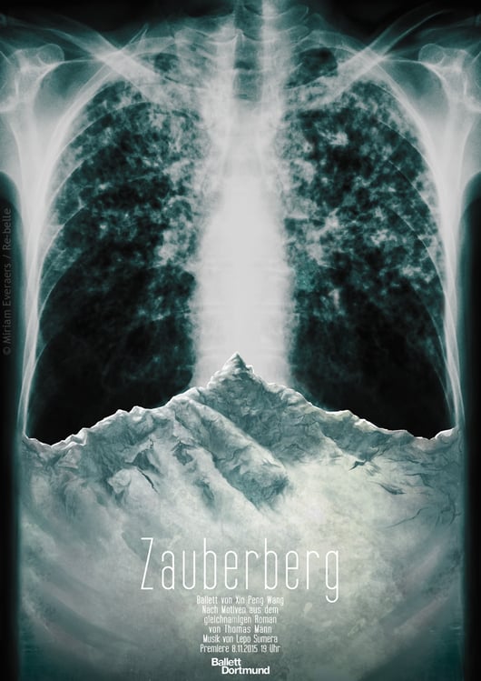 Plakat zum Ballet „Zauberberg“