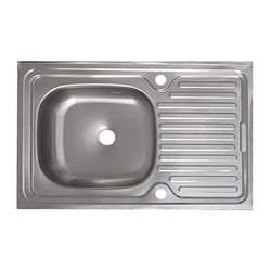 Aufsatzspüle Edelstahl 50 × 80 cm Spülbecken Küche