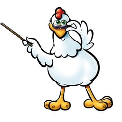 zeigendes Huhn