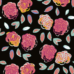 Spring Flower AOP Black Multicolor