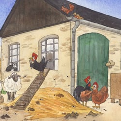 Illustration für das Pixibuch „Was für ein Theater“ von Tobias Aufmkolk, erscheint 2009 im Carlsen Verlag