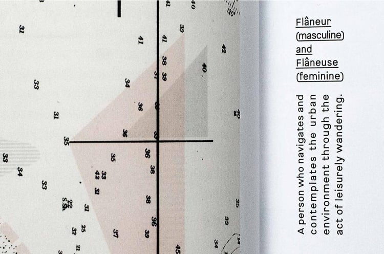 Doppelseite im Detail. Unterstreichungen interagieren mit Interpunktion.